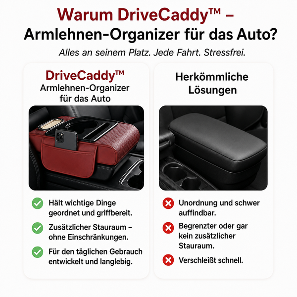 50% RABATT NUR HEUTE  DriveCaddy™ - Auto-Armlehnen-Organizer
