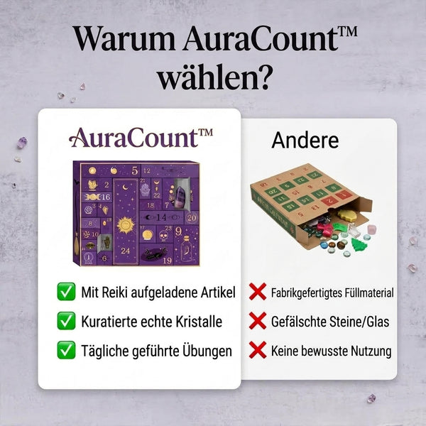 1+1 GRATIS HEUTE  AuraCount™ - Kristall-Countdown-Box