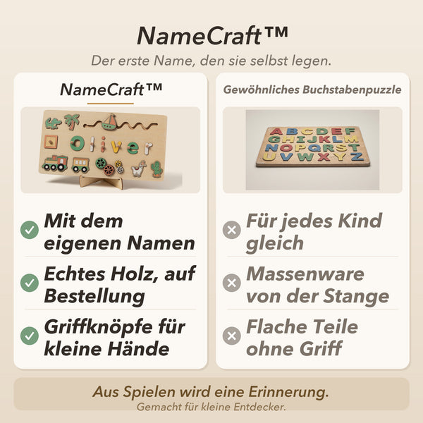 50% RABATT NUR HEUTE  NameCraft™ - Personalisiertes Holzpuzzle