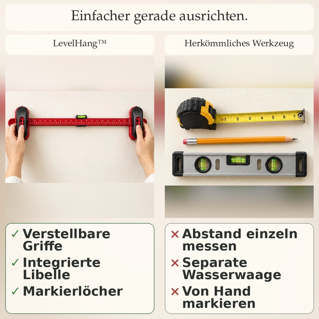 Levelhang™ – Vergleich